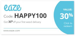 Eaze promo code | 30% off code: HAPPY100