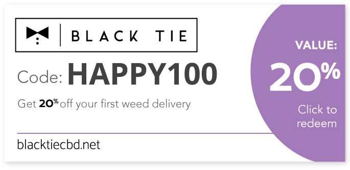 Get 20% off your order with Black Tie CBD promo code HAPPY100